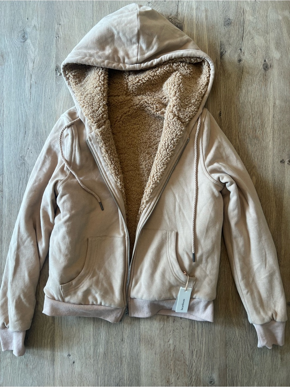 Heartloom Aiden Reversible Sherpa Hoodie S NWT